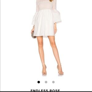 Endless rose bell sleeve white dress m